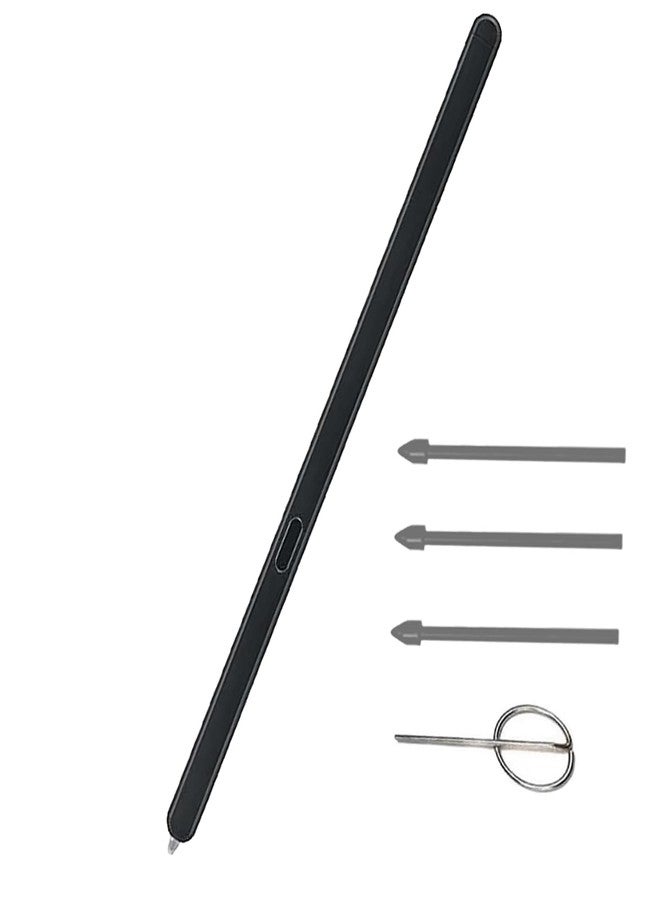 كاوشونغ قلم S Pen Fold 6/5 إصدار قابل للطي لهاتف سامسونج جالاكسي Z Fold 6/5، قلم ستايلس رفيع بديل لقلم S Pen لهاتف سامسونج جالاكسي Z Fold 6/5 مع رؤوس + إبرة بطاقة (أسود) - Image 1